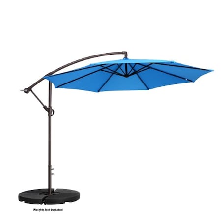 Fleming Supply Offset Blue Swivel Patio Umbrella 565813HTZ